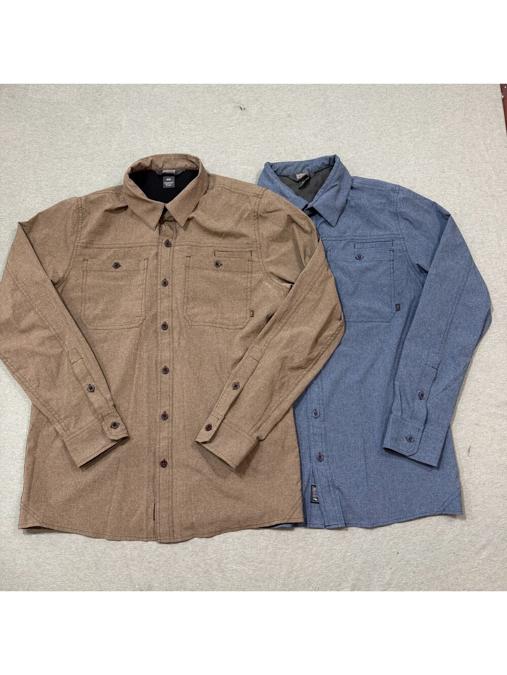 Lot of 2 Outdoor Research Wayward II Shirt Men’s Medium Blue Fishing Outdoor